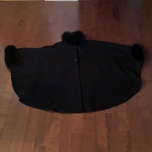 Cashmere and Fox Furr Poncho